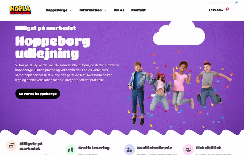 Hoppeborg N&aelig;stved &ndash; Hopla Festudlejning